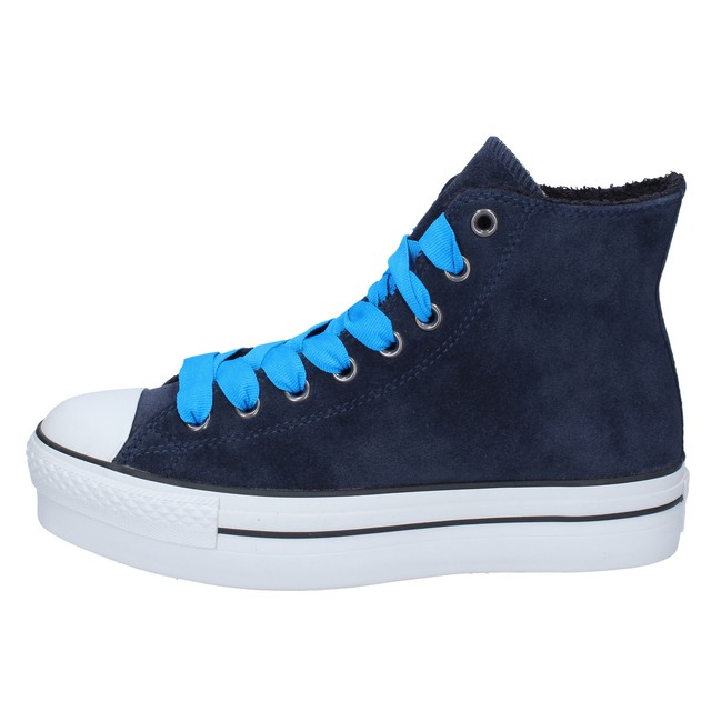 scarpe donna CONVERSE ALL STAR 41 EU sneakers blu camoscio BX49 41 scarpe donna CONVERSE ALL STAR 41 EU sneakers blu camoscio BX49 41
