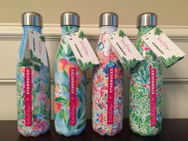 Starbucks Lilly Pulitzer Swell Water Bottle Stainless Steel Ebay Starbucks Lilly Pulitzer S Well Stainless Steel Water Swell Bottle Set Of 4 Nwt