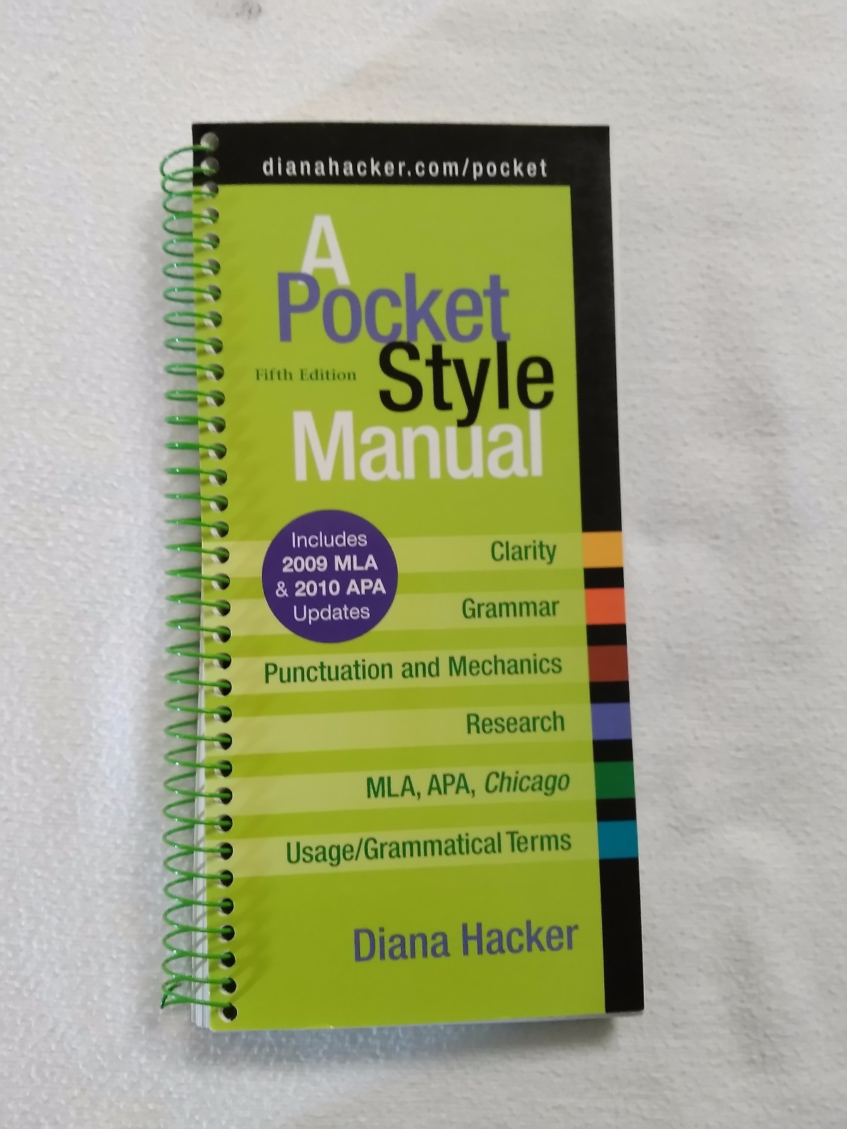 A Pocket Style Manual with 2009 MLA and 2010 APA Updates by Diana Hacker (2010, Paperback) | eBay