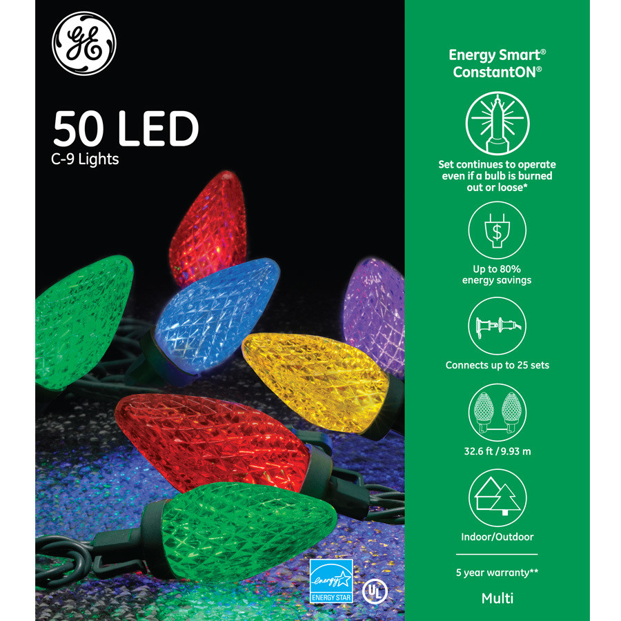 Ge Energy Smart Constanton 50 Multicolor Led C9 Holiday Christmas Ge Energy Smart Constanton 50 Multicolor Led C9 Holiday Christmas Light String