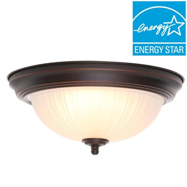 Commercial Electric Twin Pack Oil Rubbed Bronze Led Flushmount Commercial Electric Twin Pack Oil Rubbed Bronze Led Flushmount