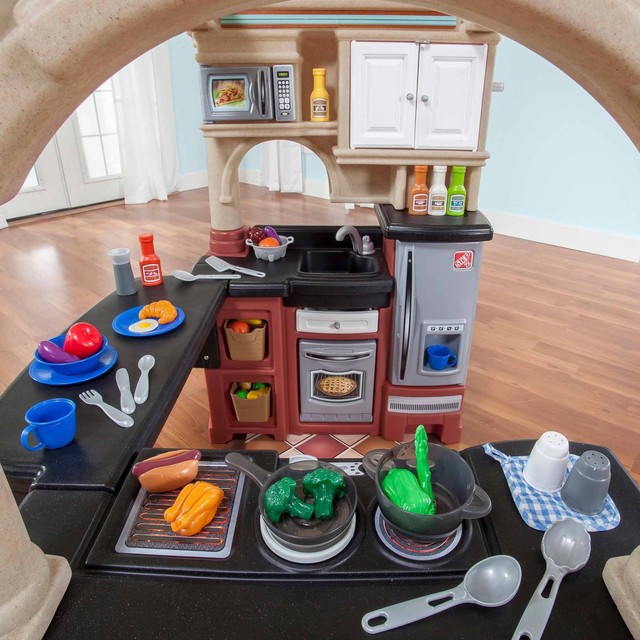 Step2 Grand Walk In Kitchen Playset Kids Pretend Play Cooking Step2 Grand Walk In Kitchen Playset Kids Pretend Play Cooking Interactive Toy