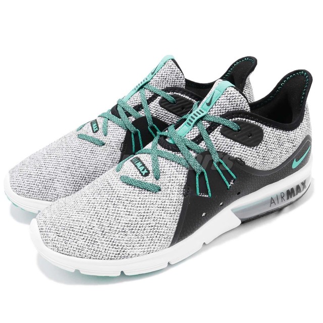 Nike Air Max Sequent 3 Men White HYPER Jade Black Running SNEAKERS Nike Air Max Sequent 3 Men White HYPER Jade Black Running SNEAKERS