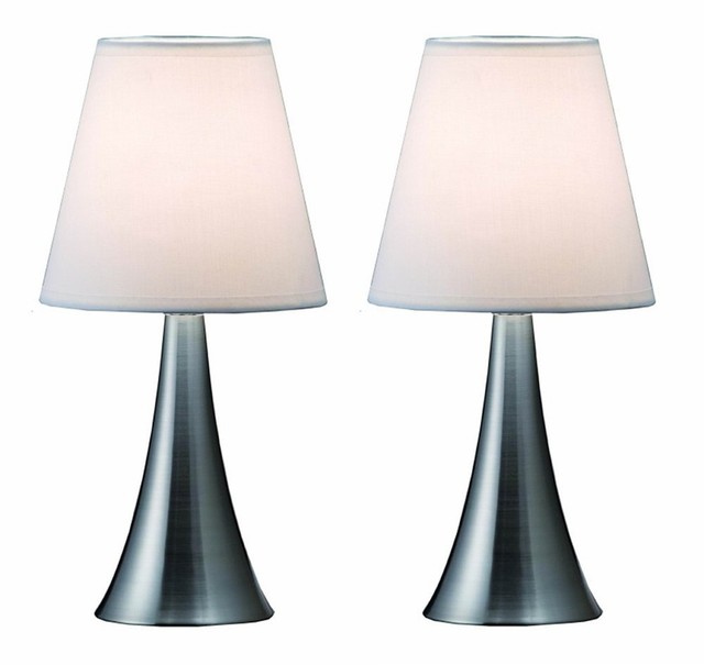 Modern Night Stand Table Lamps Set Of 2 Touch Sensor Desk Lights Modern Night Stand Table Lamps Set 2 Touch Sensor Bedroom Desk Lights Shades