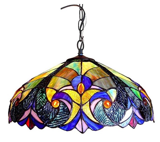 Stained Glass Chloe Lighting Victorian 2 Light Ceiling Pendant Tiffany Ceiling Light Pendant Lamp Fixture Victorian Pool Table Style Lighting