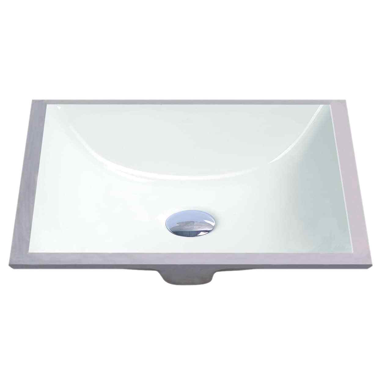Geyser White Vitreous Porcelain Undermount Bathroom Sink 16 X 11 Brand New T