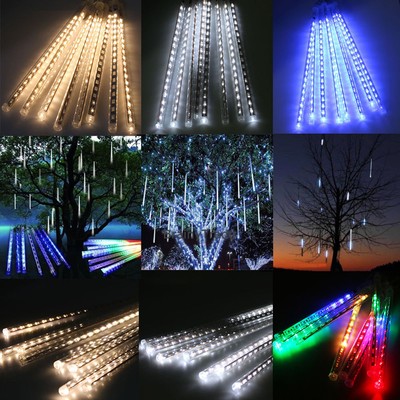 30 50cm Led Lights Meteor Shower Rain 8 Xmas Tree Outdoor Light 30cm 50cm Led Lights Meteor Shower Rain 8 Xmas Tree Outdoor Light Eu Plug