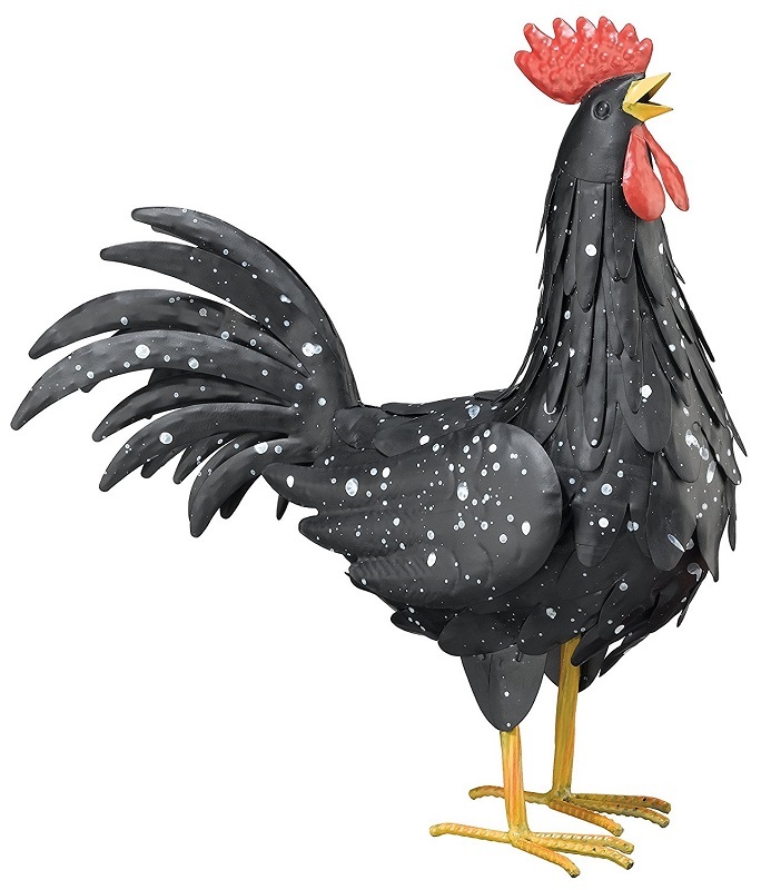 Metal Rooster Crow Garden Yard Outdoor Decor Crafted Regal Art Gift Picture 1 Of 3