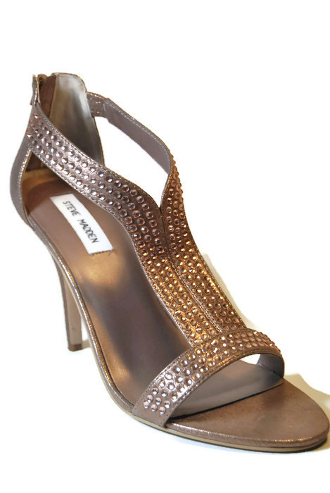 Steve Madden Lovey Womens Dress Wedding Heels Sandal Gold Sz 9 5b Ebay Picture 1 Of 5
