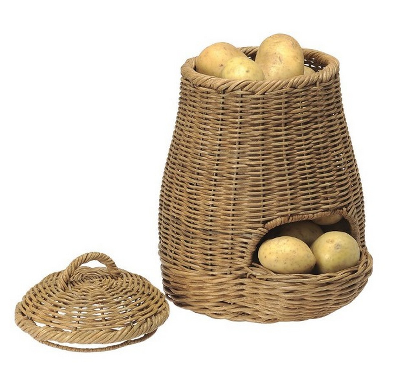 Vintage Basket Farm Potato Wicker Fruit Vegetable Storage Hand Woven Brand New T