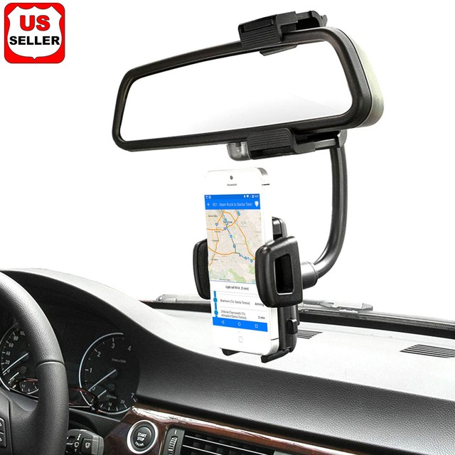 Universal 360 Car Rearview Mirror Mount Stand Holder Cradle For Universal 360 Car Rearview Mirror Mount Stand Holder Cradle For Cell Phone Gps