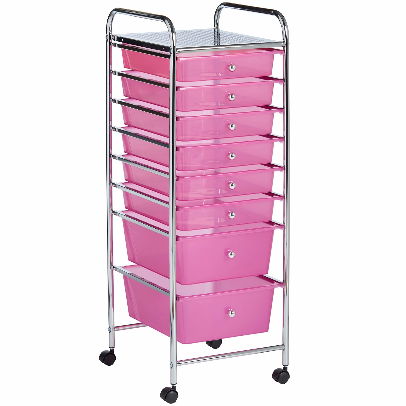 Uncategorized Pink Storage Cart vonhaus 8 drawer pink rolling trolley storage organizer utility 2