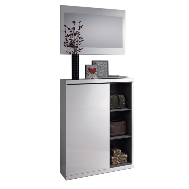 Habitdesign 0g6749bo-scarpiera colore Bianco Brillante e Ceneri con ... Habitdesign 0g6749bo-scarpiera colore Bianco Brillante e Ceneri con ...
