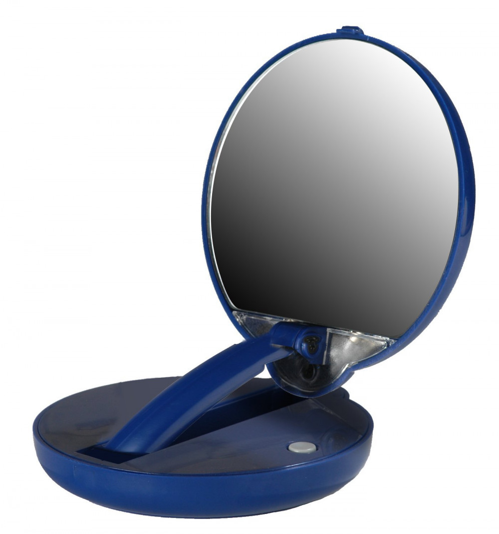 Lighted Adjule 10x Mirror Compact In Blue Case By Floxite Picture 1 Of 4