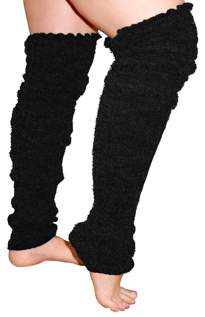 plus size leg warmers super long cable knit warmer solid black 1pk plus size leg warmers