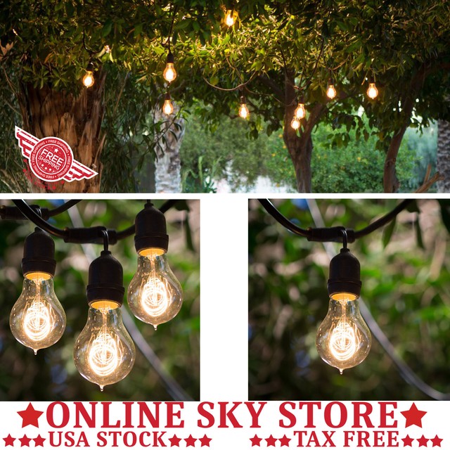 Bulbrite Incandescent Outdoor Filament String Light Warm White 48 Outdoor String Light 15 Bulb Patio Garden Lights Vintage Edison Lamps Lantern
