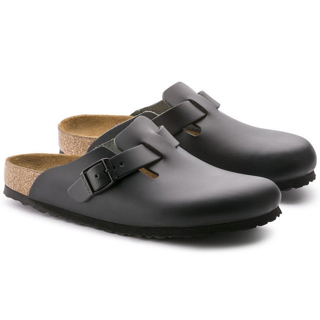 Birkenstock BOSTON PELLE LISCIA Clogs Scarpe Black 060191 Sandali Larghezza normale Birkenstock BOSTON PELLE LISCIA Clogs Scarpe Black 060191 Sandali Larghezza normale