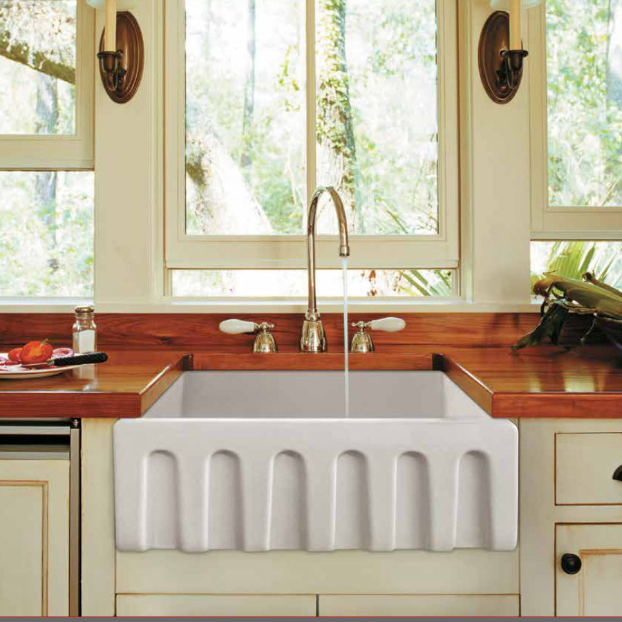 Randolph Morris 24 X 18 Fluted Fireclay A Farmhouse Sink Picture 1 Of