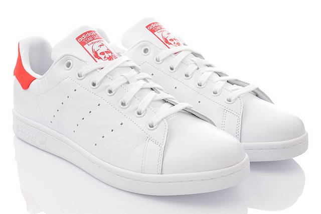 Adidas Stan Smith Scarpe sportive bianche rosse Bianco 42 | eBay Foto 12 di 19 ...