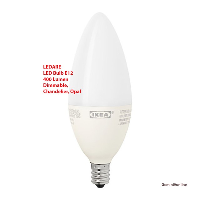 IKEA LED Bulb E12 400 Lumen Dimmable Chandelier Opal Living Room ... IKEA LED Bulb E12 400 Lumen Dimmable Chandelier Opal Living Room ...