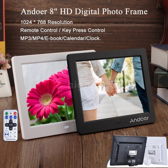 Andoer 8 Hd Wide Screen Digital Photo Picture Frame Remote Control Andoer 8 Hd Wide Screen High Resolution Digital Photo Picture Frame Alarm Y3w8