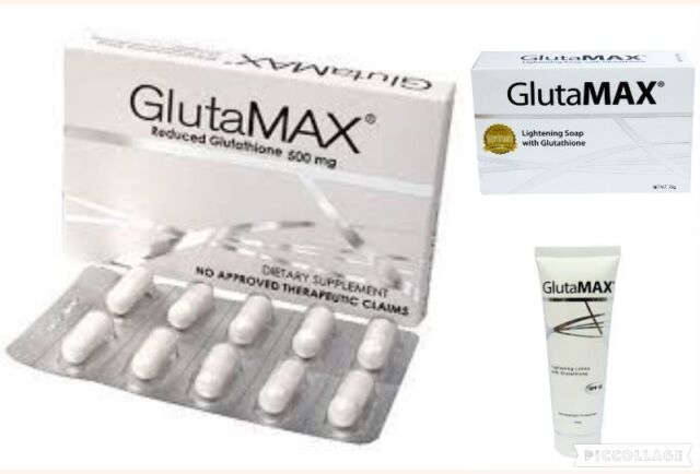 GLUTAMAX Glutathione Whitening Set Capsules Soap and 