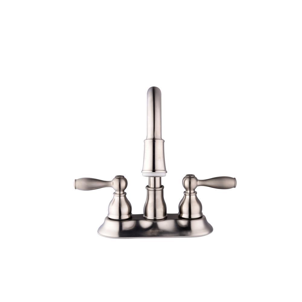 Glacier Bay Mandouri 4 In Centerset 2 Handle Led Bathroom Faucet Brand New T