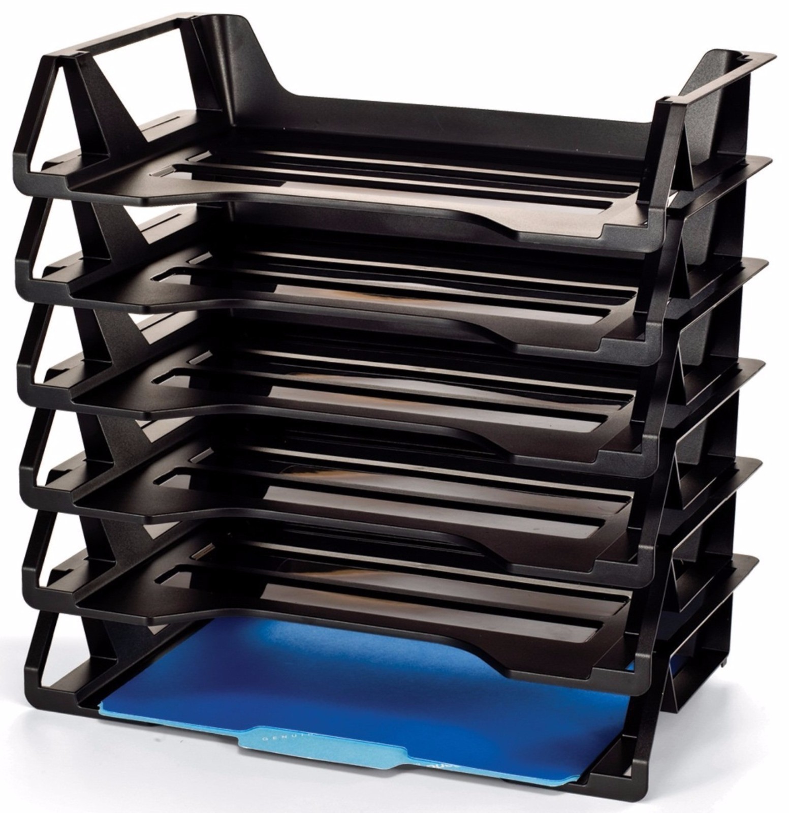 Stackable Desk Tray Side Load Organizer 6 Plastic Container File A4 Picture 1 Of