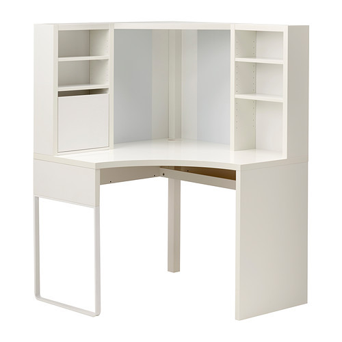 Ikea Micke Desk Table Computer Corner Work Station White Ebay