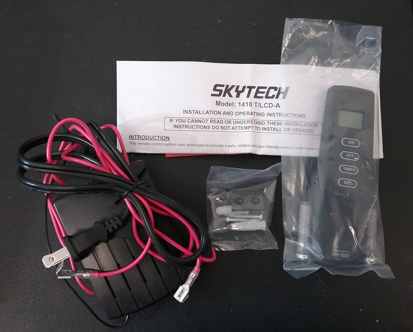 Skytech 1410 T Lcd Timer Fireplace Remote Control 110v Picture 1 Of