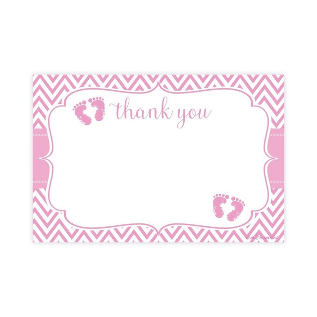Pink Feet Girl Baby Shower Thank You Cards 20 Count Pink Feet Girl Baby Shower Thank You Cards 20 Count