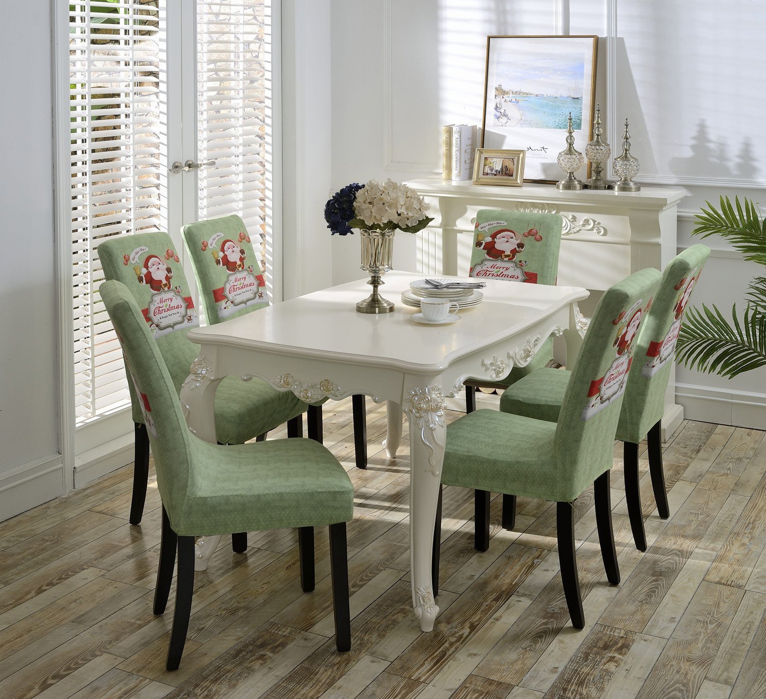 Homluxe Cartoon Printed Spandex Stretch Dining Room Chair Covers 2 2