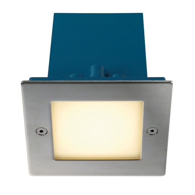 Slv 230132 Frame Outdoor 16 Led Recessed Wall Light Square Stainless Intalite Ip44 Exterior Frame Outdoor 16 Led Recessed Wall Light Square 3000k