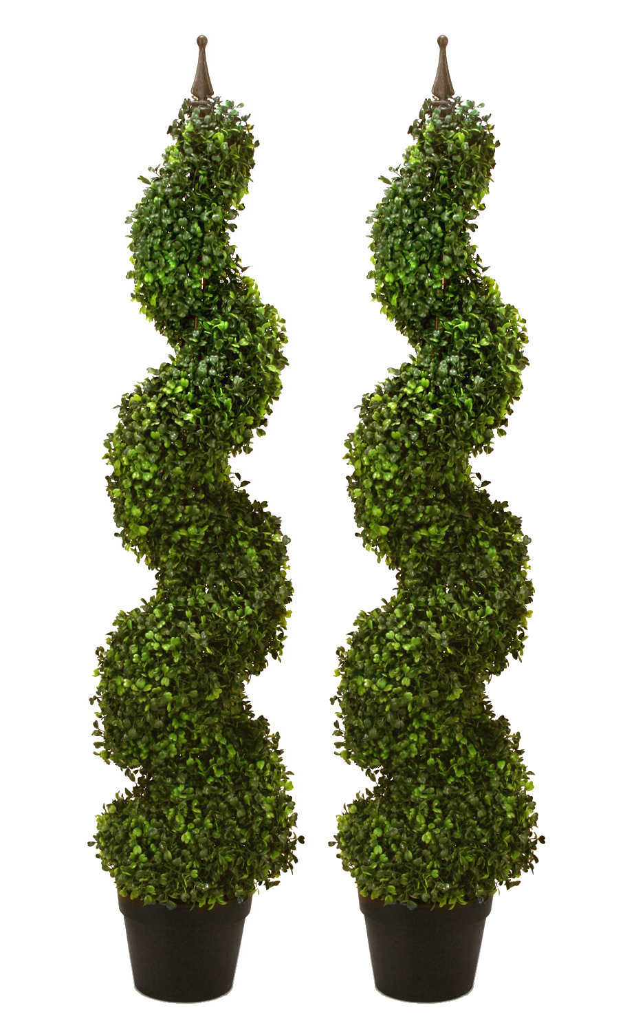 2 Artificial 47 Boxwood Spiral Topiary In Outdoor Tree Pot Plant Picture 1 Of