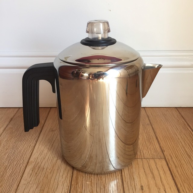 Farberware Stainless Steel Stove Top Percolator 4 8 Cup L7680 Ebay Vintage Faberware Stainless Steel Stovetop Percolator Coffee Pot L7680 4 8 Cups