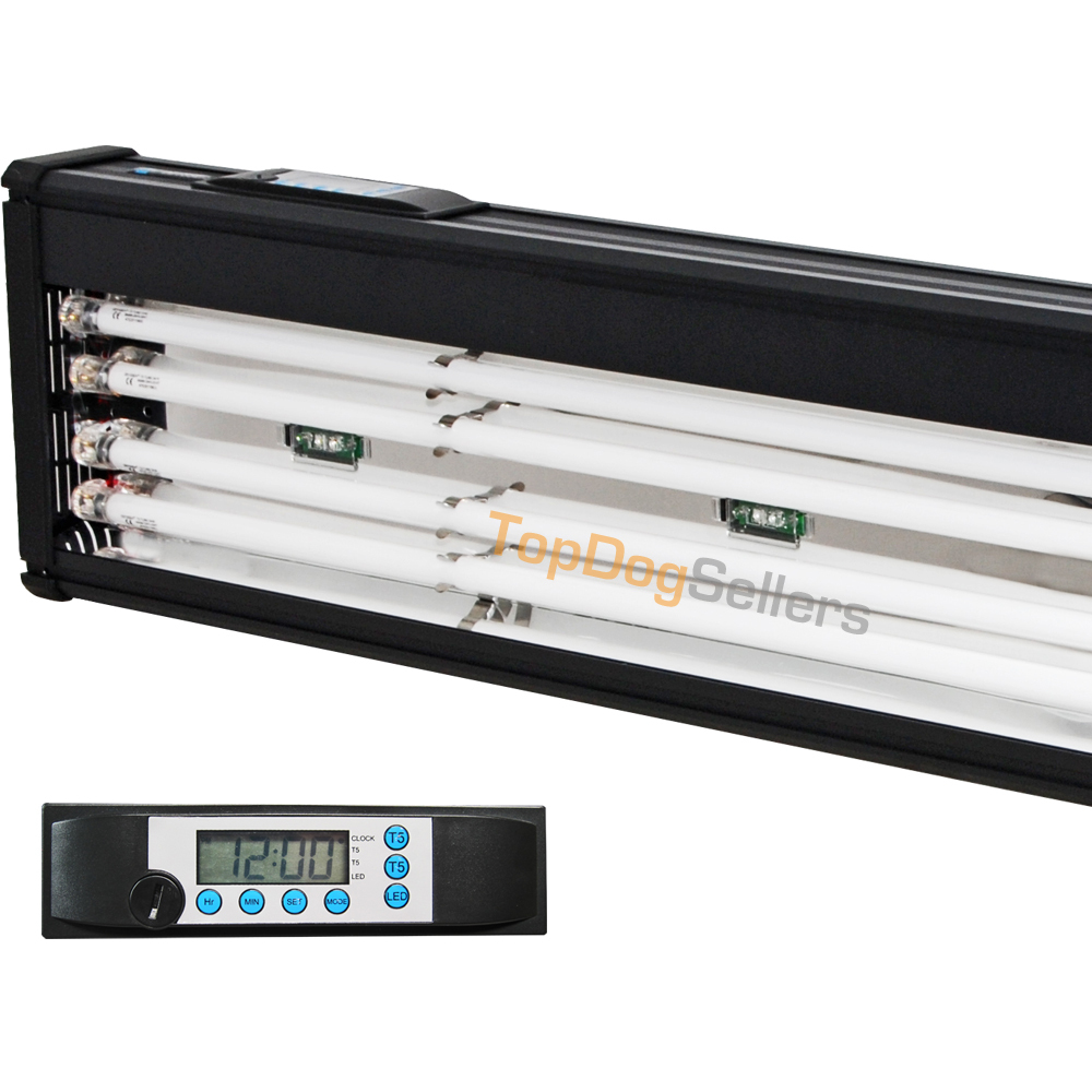 Odyssea T5 Quad Timer 6500k Aquarium Light Led Freshwater Plant 24 Picture 1 Of 3