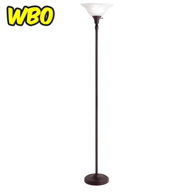 Hampton Bay 72 Bronze Torchiere Floor Lamp With Alabaster Glass Floor Lamp Alabaster Glass Shade 72 In Bronze Torchiere Home Decor Accessory New