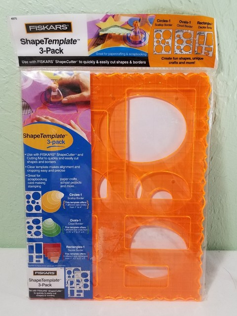 fiskars shape template 3 pack 4975 circles 1 ovals 1 rectangles 1