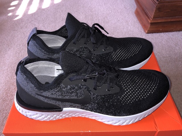 Nike Epic React Flyknit BLACK DARK GREY PLATINUM UK10 US11 AQ0067001 Nike Epic React Flyknit BLACK DARK GREY PLATINUM UK10 US11 AQ0067001