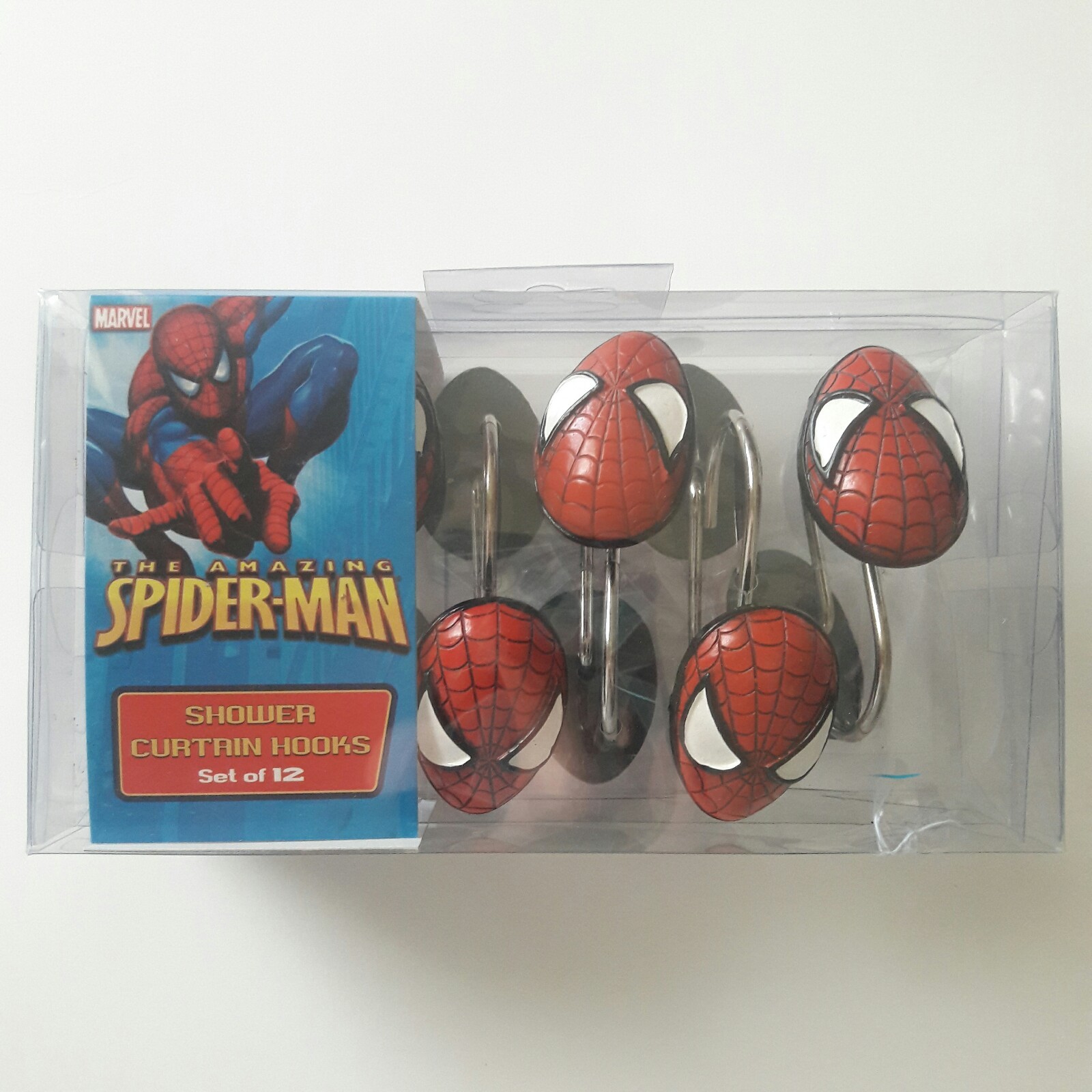 Marvel Spider Man Spiderman Novelty Decorative Shower Curtain Hooks Picture 1 Of 3