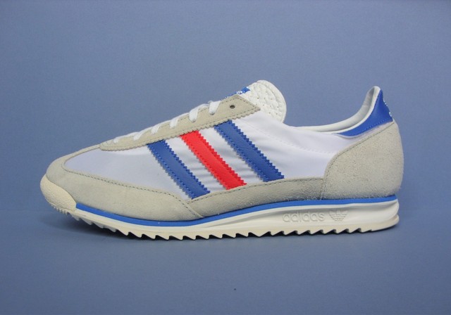 adidas Originals SL 72 Sl72 Mens Trainers - Gazelle and Spezial Also ... ADIDAS ORIGINALS SL72 MENS TRAINERS WHITE BLUE RED GREY UK SIZE 6.5 - 11