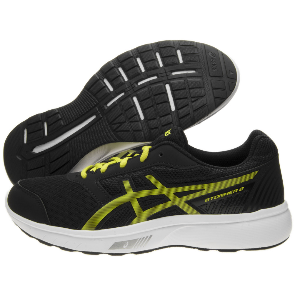 Nero Black/neon Lime/white 9089 Asics Stormer 2 Scarpe Running Nero Black/neon Lime/white 9089 Asics Stormer 2 Scarpe Running