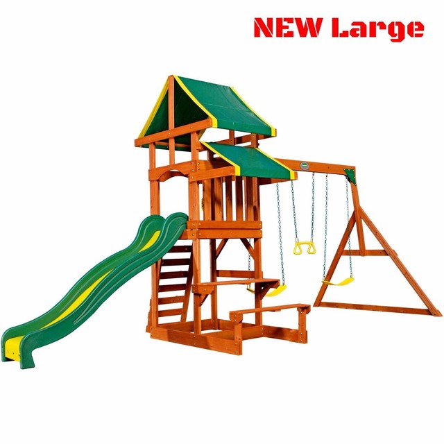 Porch Swing Set For Kids Toddler Backyard Patio Wooden Playset Play Porch Swing Set For Kids Toddler Backyard Patio Wooden Playset Play Slide House