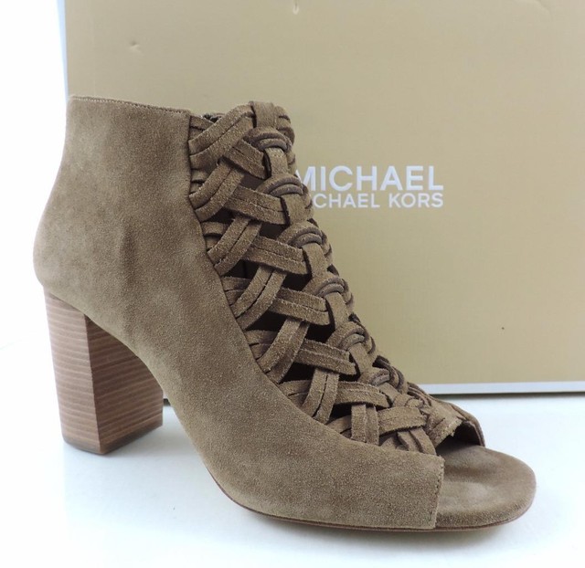 Michael Kors Westley Bootie Ankle BOOTS Women's 9 Desert | eBay Women's Shoes Michael Kors WESTLEY BOOTIE Woven Open Toe Suede Desert Size 9