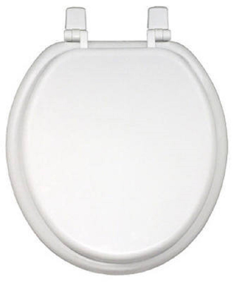 Sanderson Plumbing Iw100 17 White Round Wood Toilet Seat Picture 1 Of 3