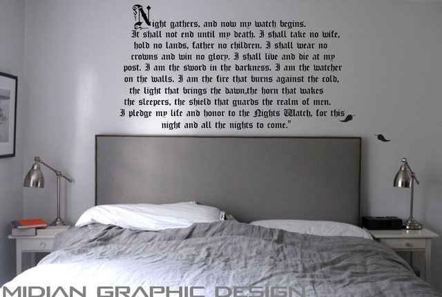 Game Of Thrones Nights Watch Oath Wall Art Vinyl Decal Sticker Bedroom Decor Game Of Thrones Nights Watch Oath Wall Art Vinyl Decal Sticker Bedroom Decor