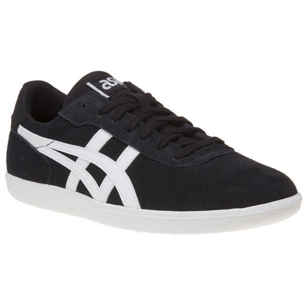 NUOVA linea uomo Asics Nero precussor TRS Scarpe Da Ginnastica in Pelle Scamosciata Pizzo Retr NUOVA linea uomo Asics Nero precussor TRS Scarpe Da Ginnastica in Pelle Scamosciata Pizzo Retr