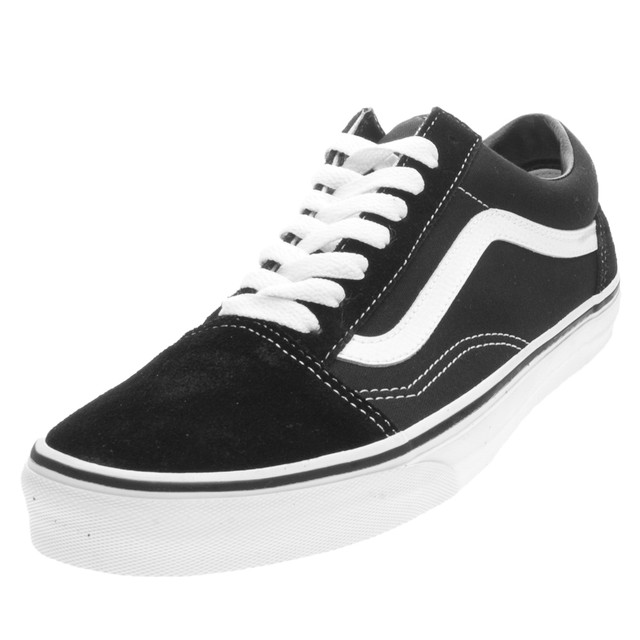 Vans Skool Unisex Nero Old Sneakers Scarpe di tela nera 8 UK Vans Skool Unisex Nero Old Sneakers Scarpe di tela nera 8 UK