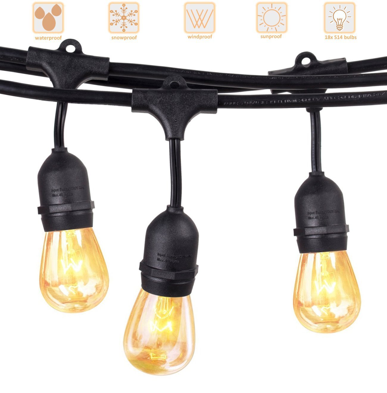 Led Outdoor String Lights Akaph Heavy Duty Commercial Weatherproof Picture 1 Of 6