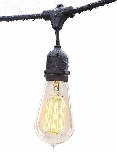 Commercial Grade Outdoor String Lights With Hanging Sockets 48 Feet Commercial Grade Outdoor String Lights With Hanging Sockets 48 Feet